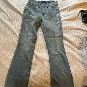 Women's Blue Distressed Jeans